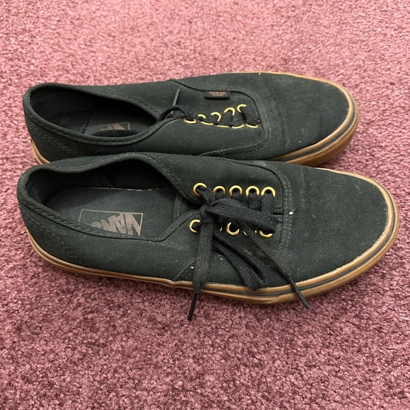 Vans Authentic Black & Gum Shoes - Picture 2 of 5